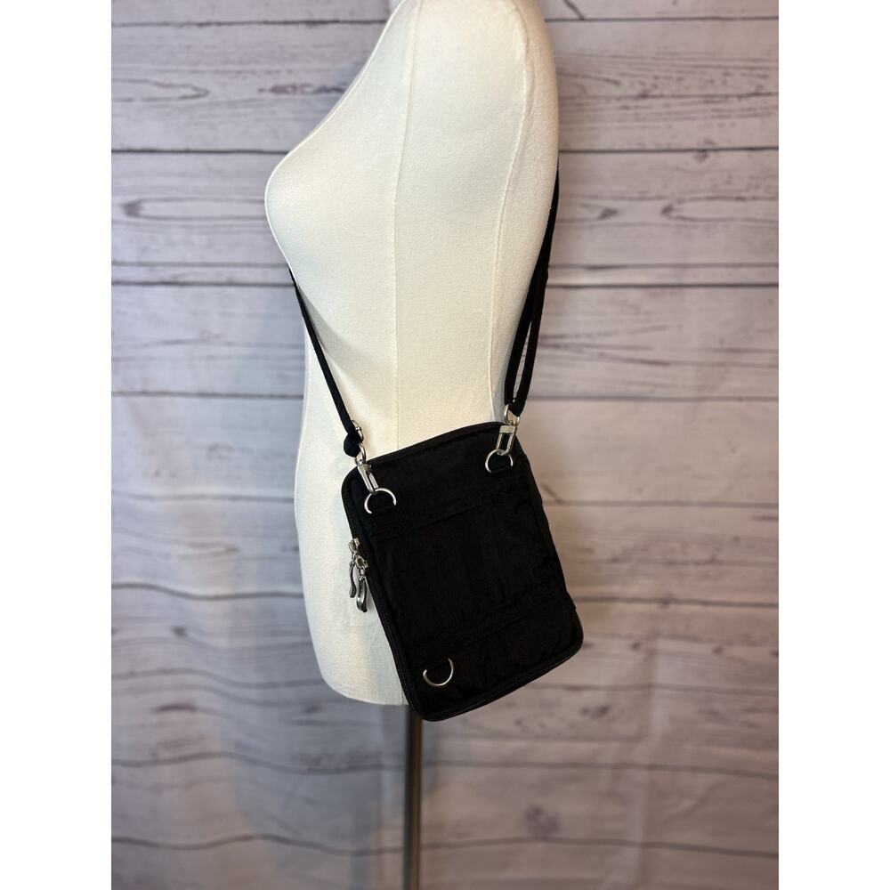 Baggallini Essential Convertible Crossbody Waist Bag Travel Wallet Purse Black - Picture 3 of 5